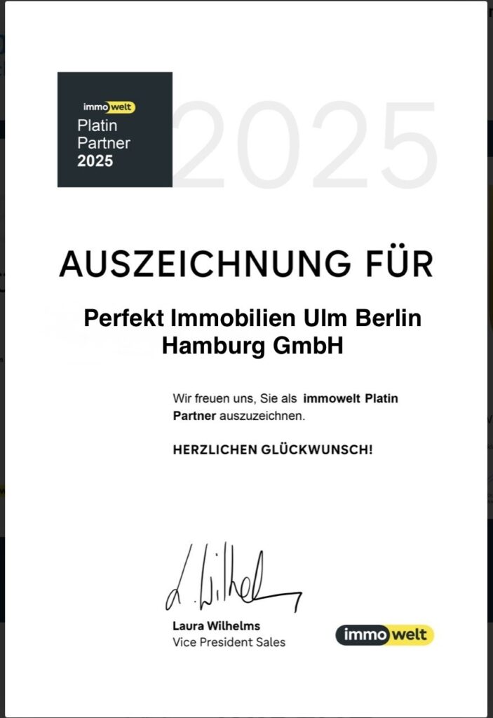 Perfekt Immobilien Ulm-Berlin-Hamburg GmbH – Architekturbüro und Immobilienunternehmen für Architektur, Planung, Projektentwicklung und Immobilien in Ulm, Berlin und Hamburg – www.perfekt-immobilien-ulm.de
