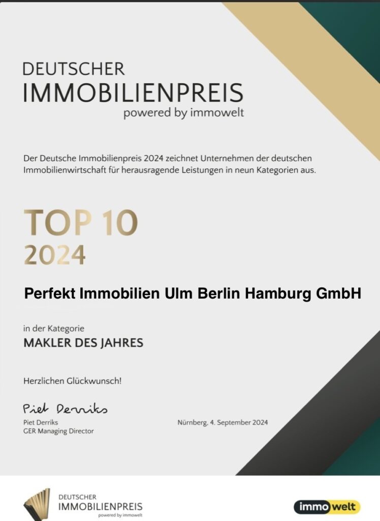 Perfekt Immobilien Ulm-Berlin-Hamburg GmbH – Architekturbüro und Immobilienunternehmen für Architektur, Planung, Projektentwicklung und Immobilien in Ulm, Berlin und Hamburg – www.perfekt-immobilien-ulm.de
